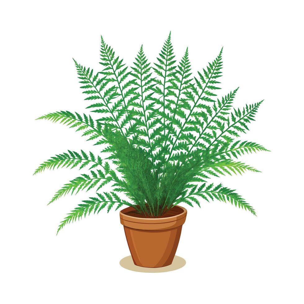 Beautiful Flowerpot Houseplant Illustration vector