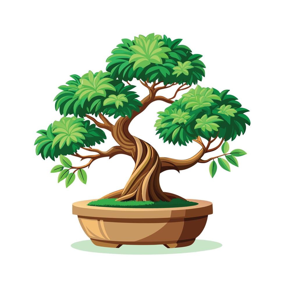 Beautiful Flowerpot Houseplant Illustration vector