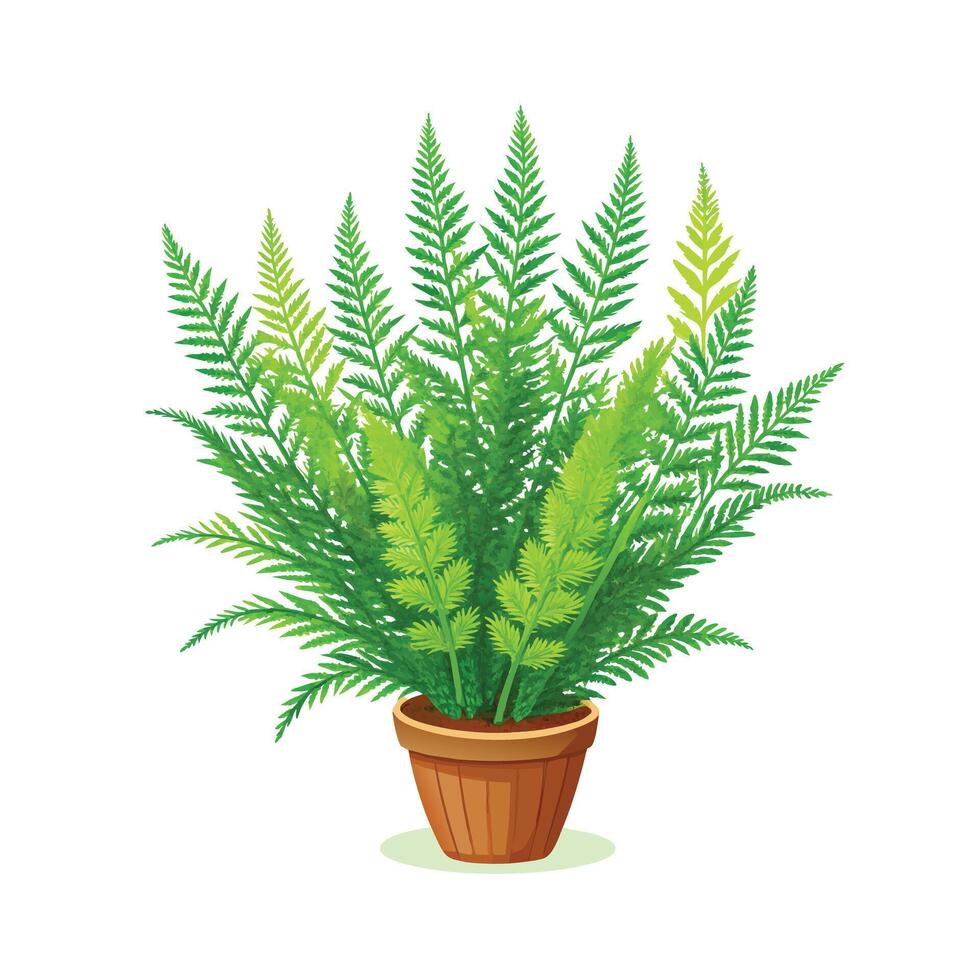 Beautiful Flowerpot Houseplant Illustration vector