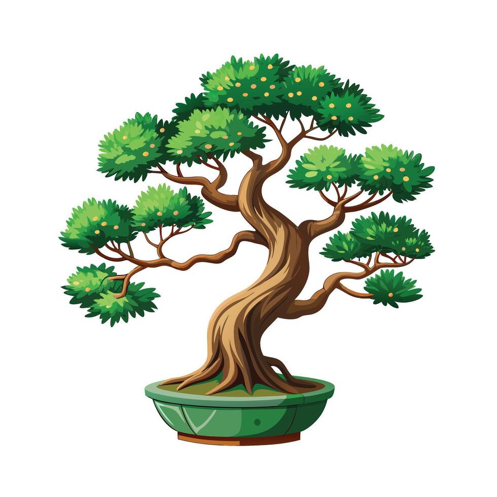 Beautiful Flowerpot Houseplant Illustration vector