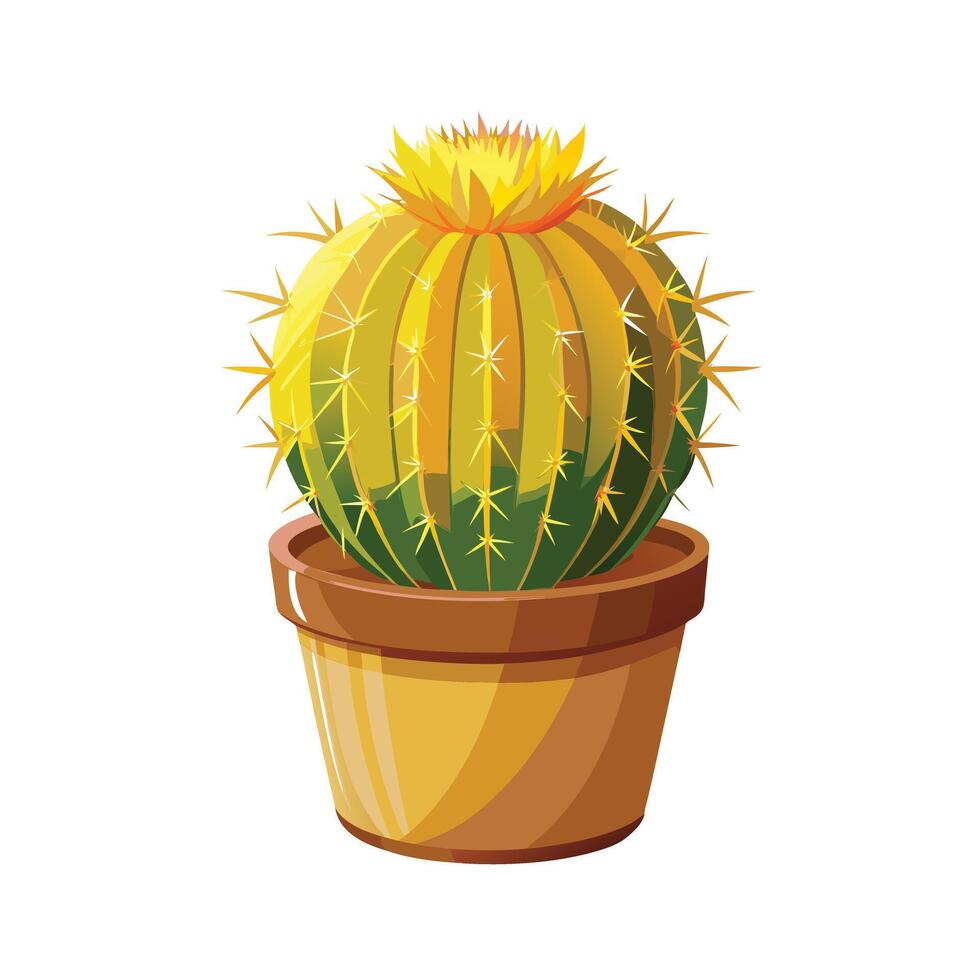 Beautiful Flowerpot Houseplant Illustration vector