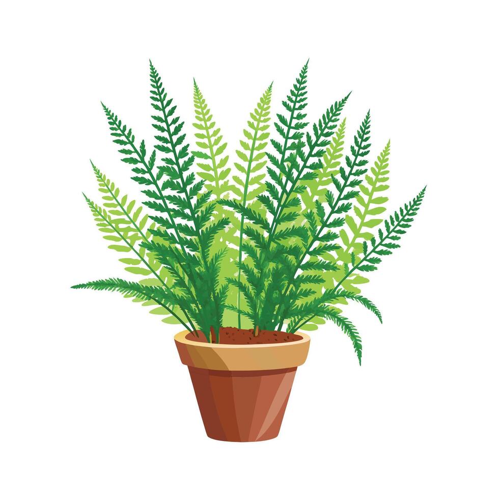 Beautiful Flowerpot Houseplant Illustration vector
