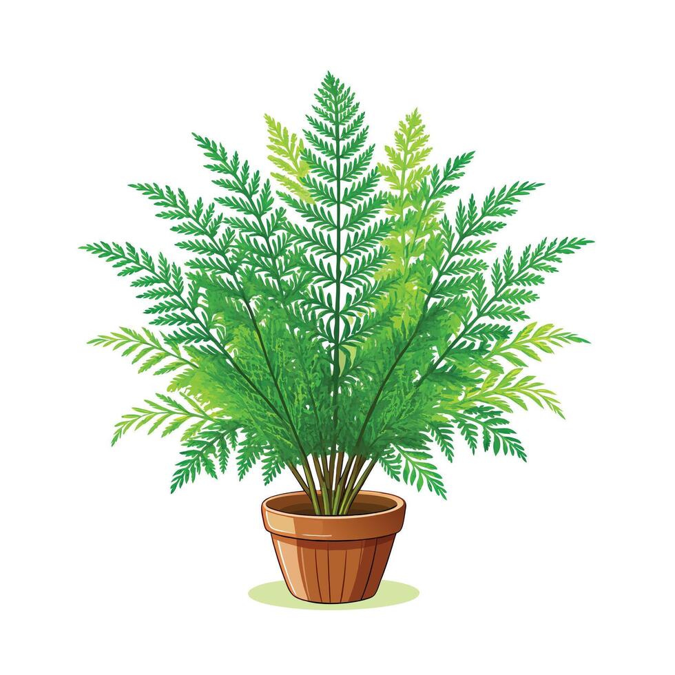Beautiful Flowerpot Houseplant Illustration vector