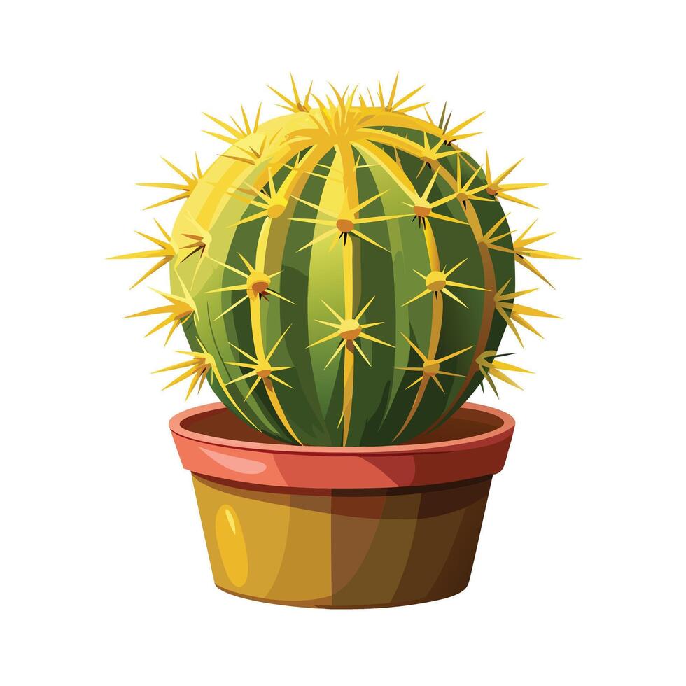 Beautiful Flowerpot Houseplant Illustration vector