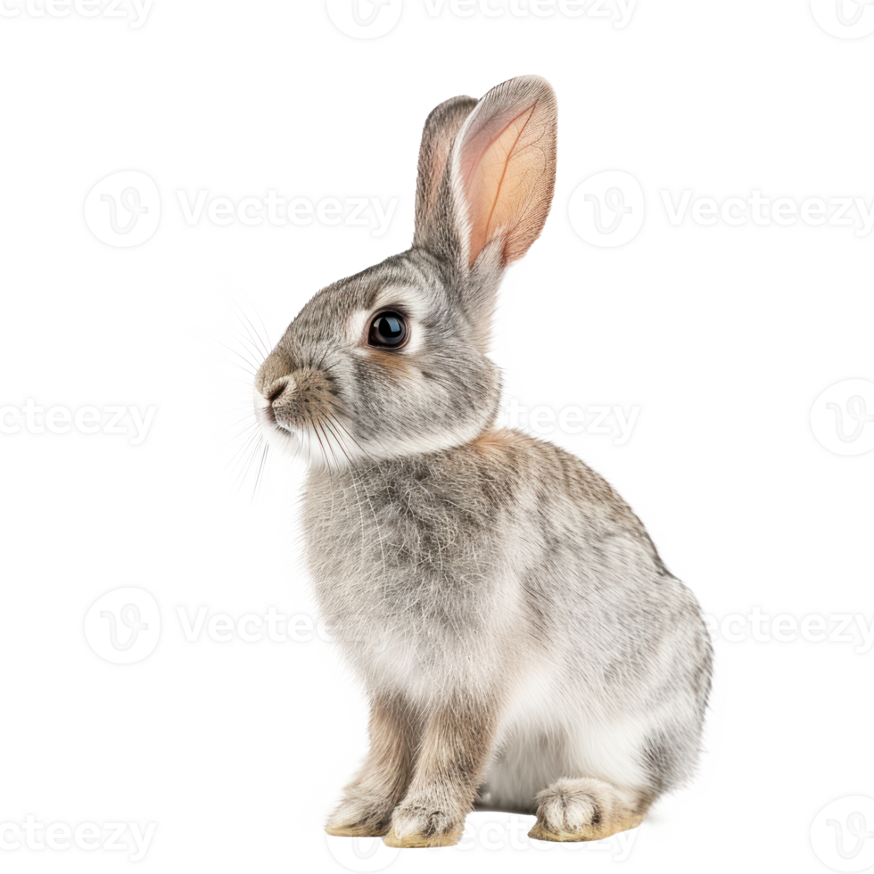 a rabbit is standing on transparent background png
