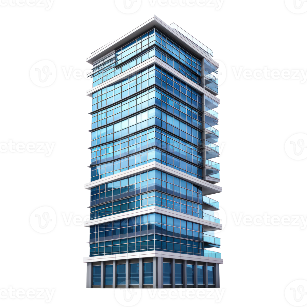 3d model of a building with windows and balconies png
