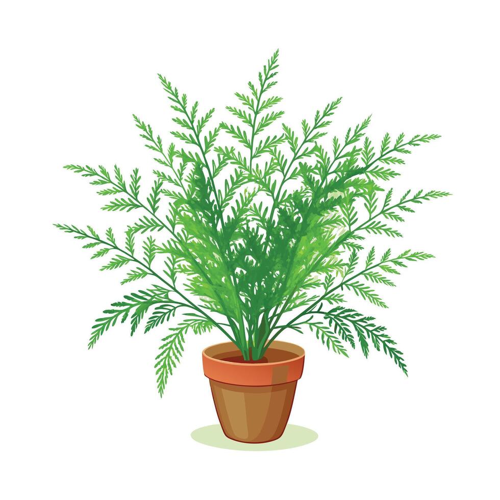 Beautiful Flowerpot Houseplant Illustration vector