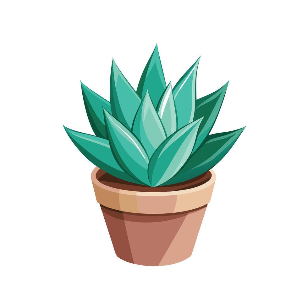 Beautiful Flowerpot Houseplant Illustration vector