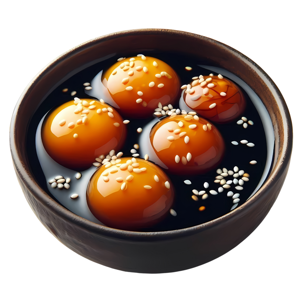 Delicious Soy Sauce Cured Egg Yolks with White Sesame 47664274 PNG