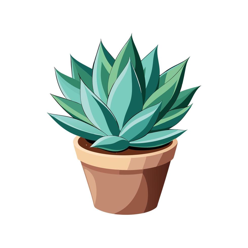 Beautiful Flowerpot Houseplant Illustration vector