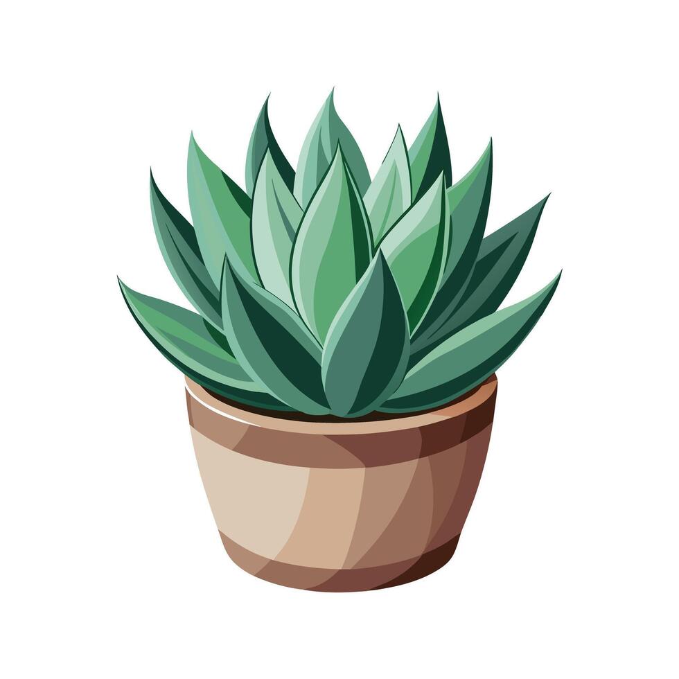 Beautiful Flowerpot Houseplant Illustration vector