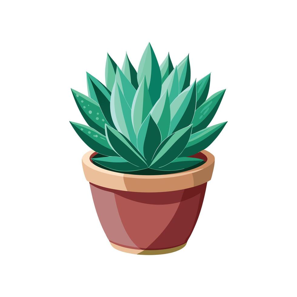 Beautiful Flowerpot Houseplant Illustration vector