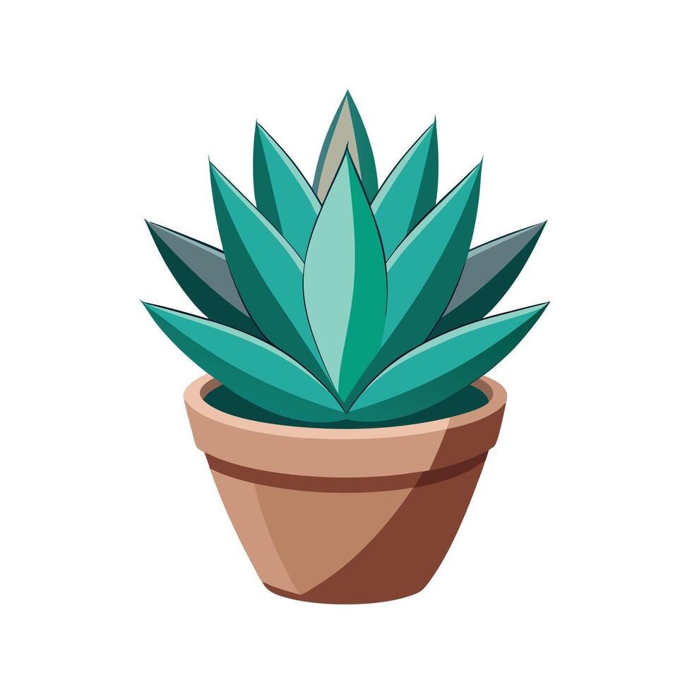 Beautiful Flowerpot Houseplant Illustration vector