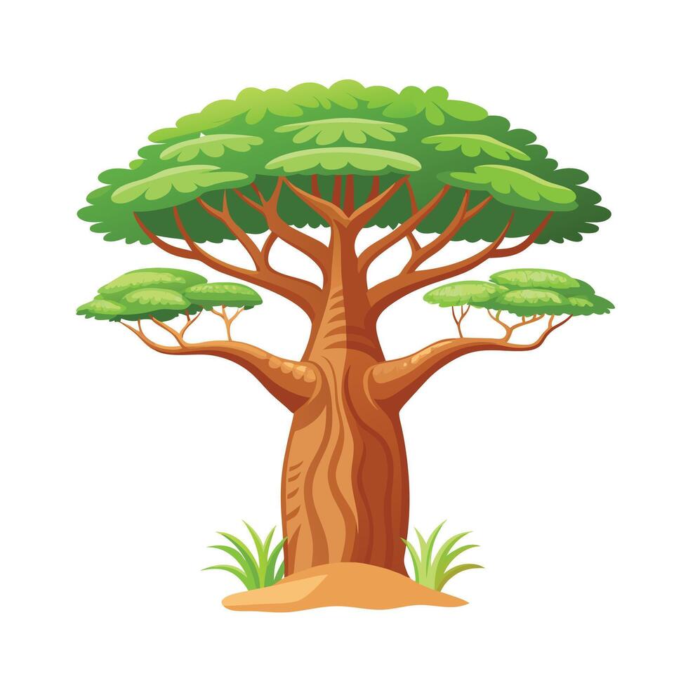 Beautiful Single Big Tree Illustration vector