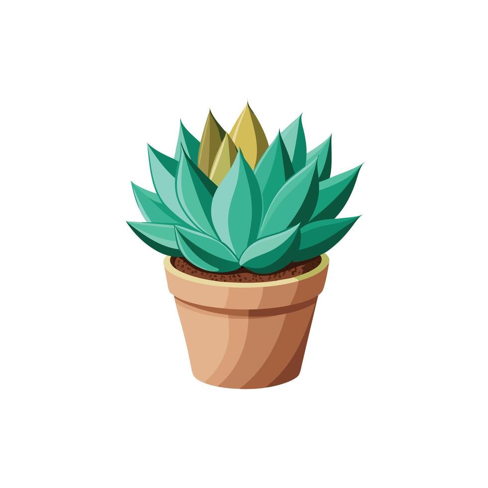 Beautiful Flowerpot Houseplant Illustration vector