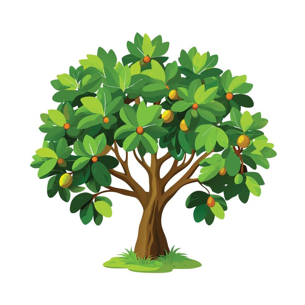 Beautiful Single Big Tree Illustration vector