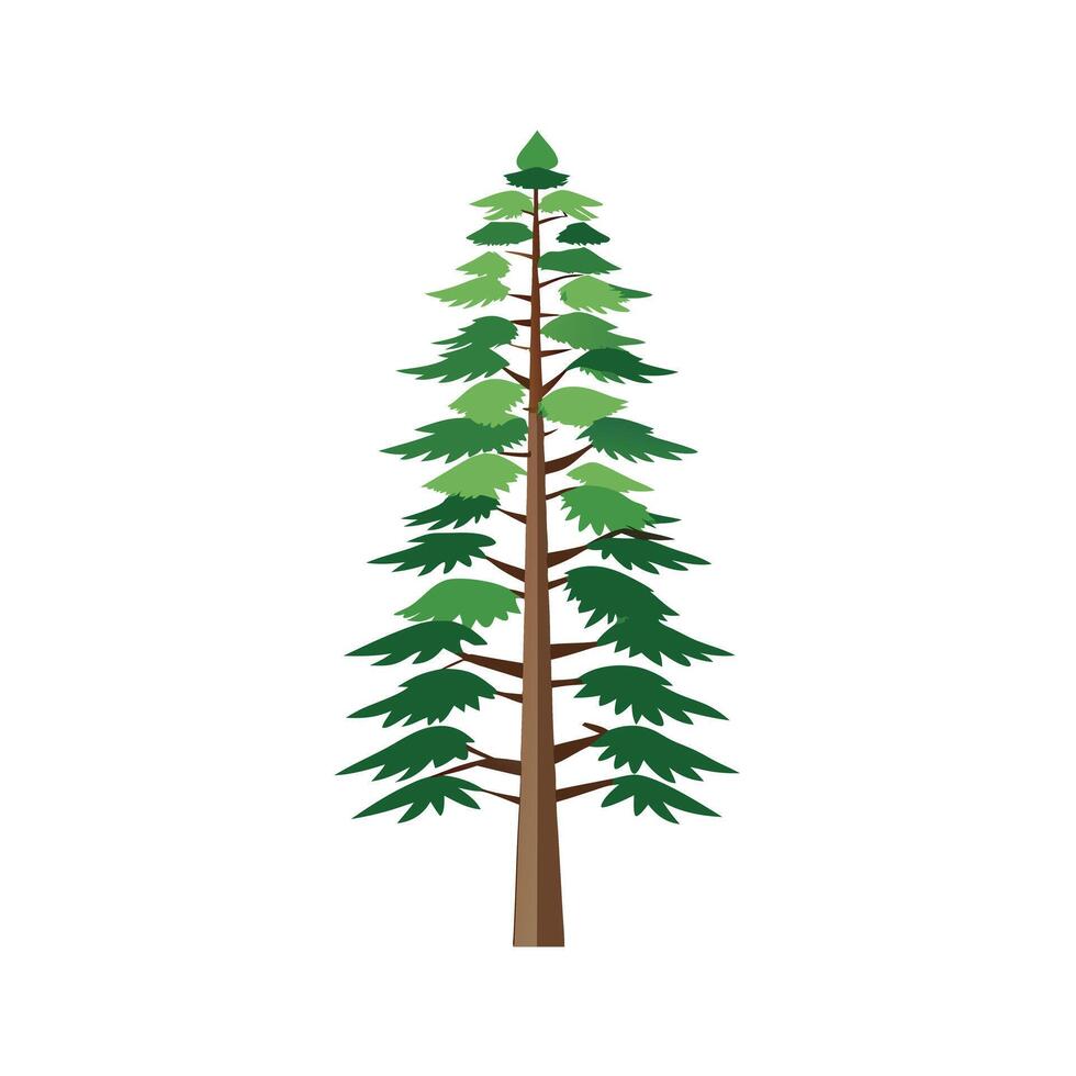 Beautiful Single Big Tree Illustration vector