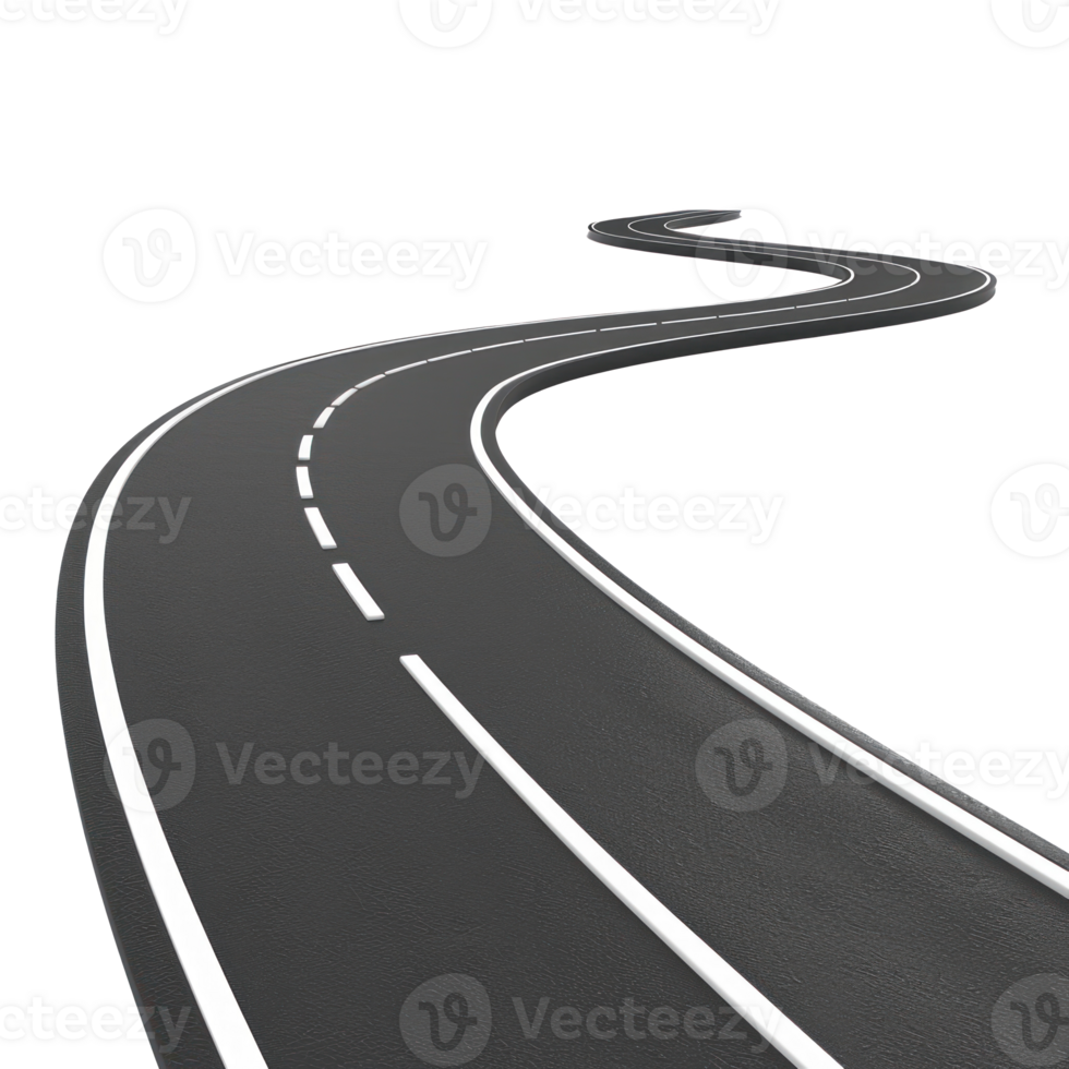 an image of a road with white lines png