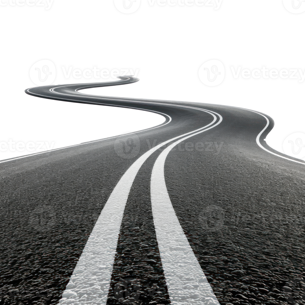 an empty road with white lines on it png