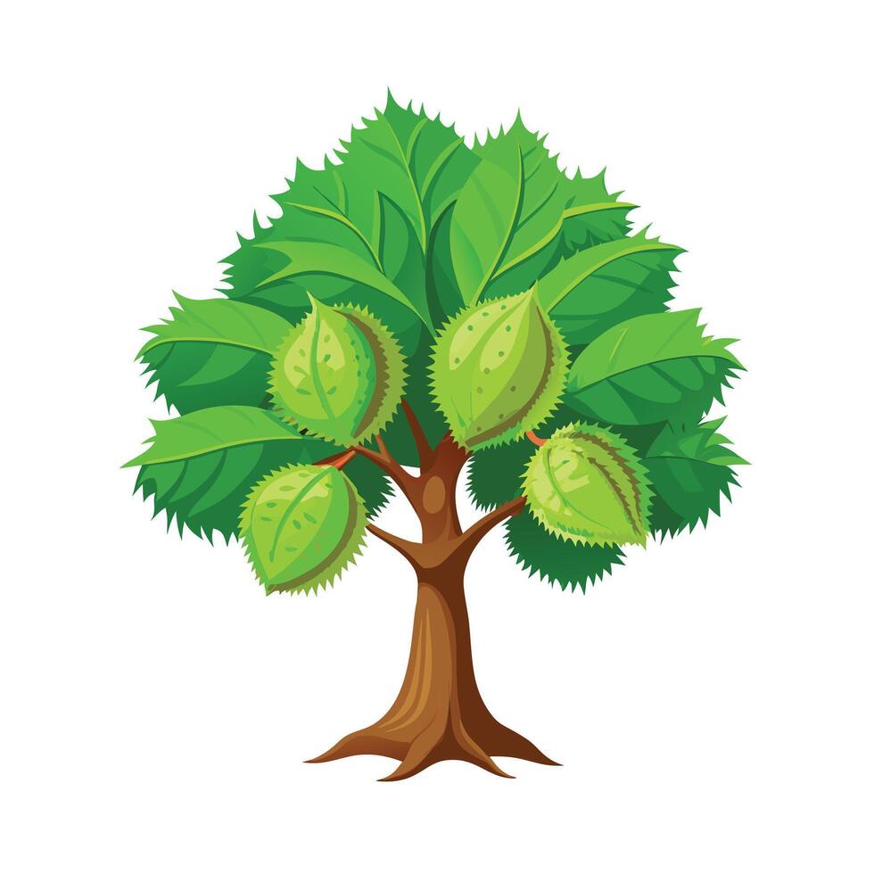 Beautiful Single Big Tree Illustration vector