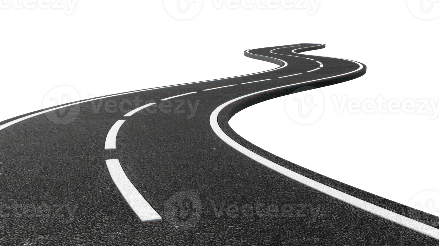 an empty road with a white line on it png