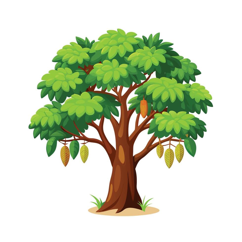 Beautiful Single Big Tree Illustration vector