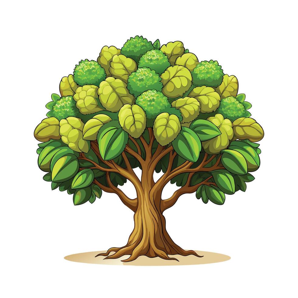 Beautiful Single Big Tree Illustration vector