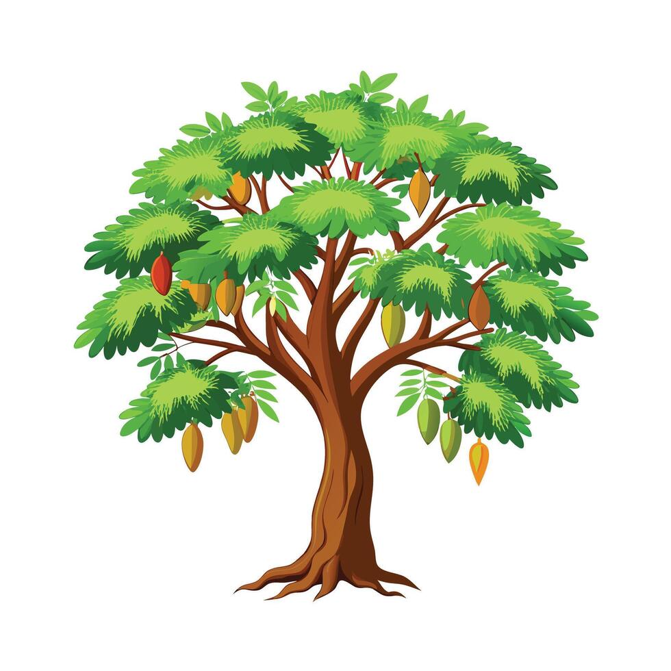 Beautiful Single Big Tree Illustration vector