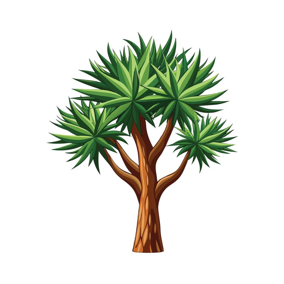 Beautiful Single Big Tree Illustration vector