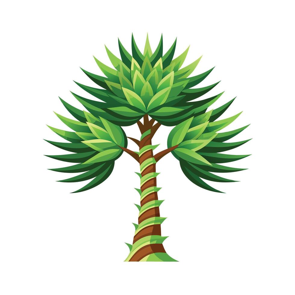 Beautiful Single Big Tree Illustration vector