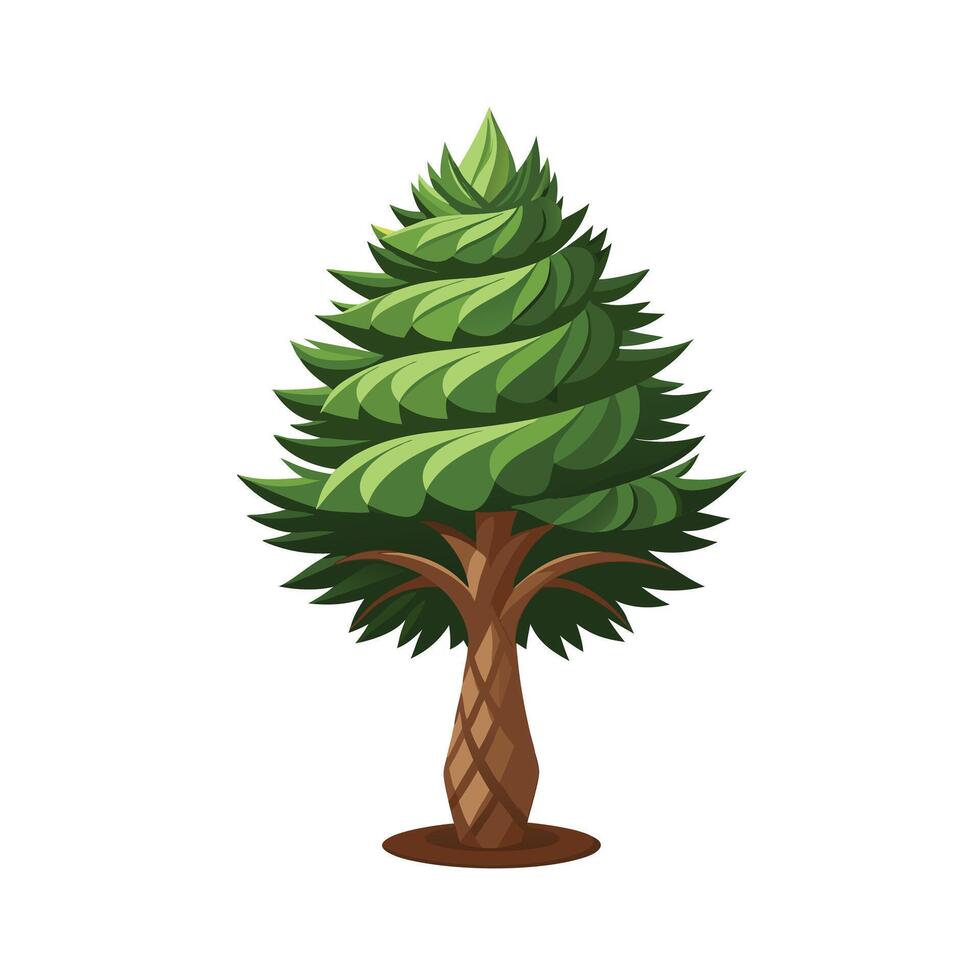 Beautiful Single Big Tree Illustration vector