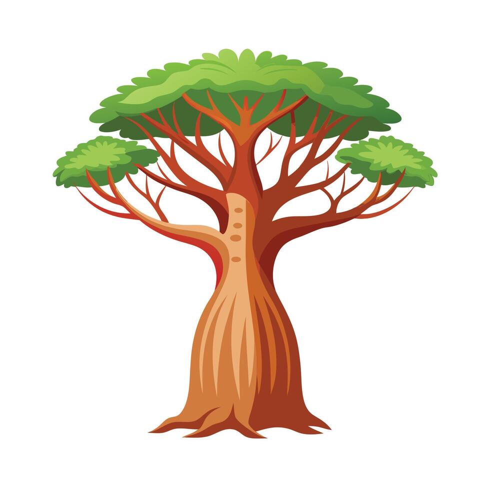 Beautiful Single Big Tree Illustration vector