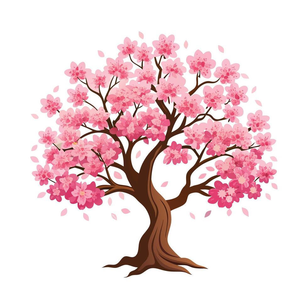 Beautiful Single Big Tree Illustration vector