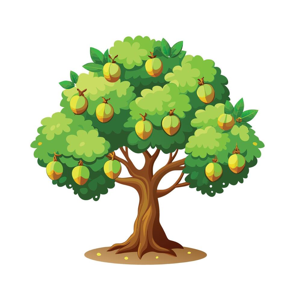 Beautiful Single Big Tree Illustration vector
