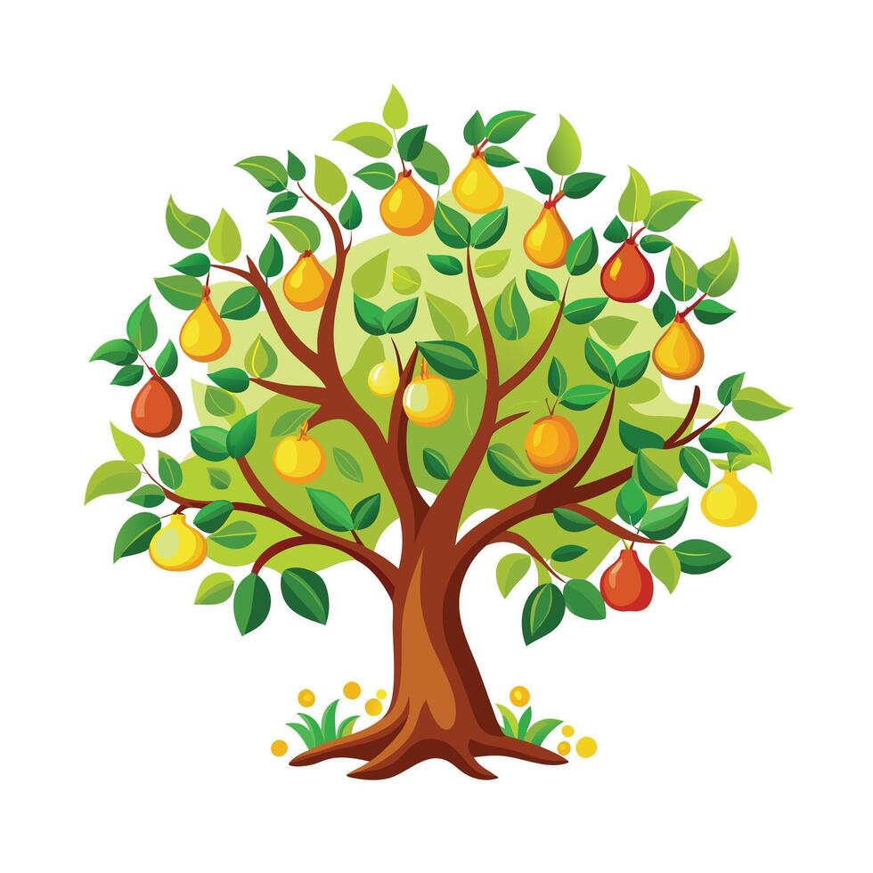 Beautiful Single Big Tree Illustration vector