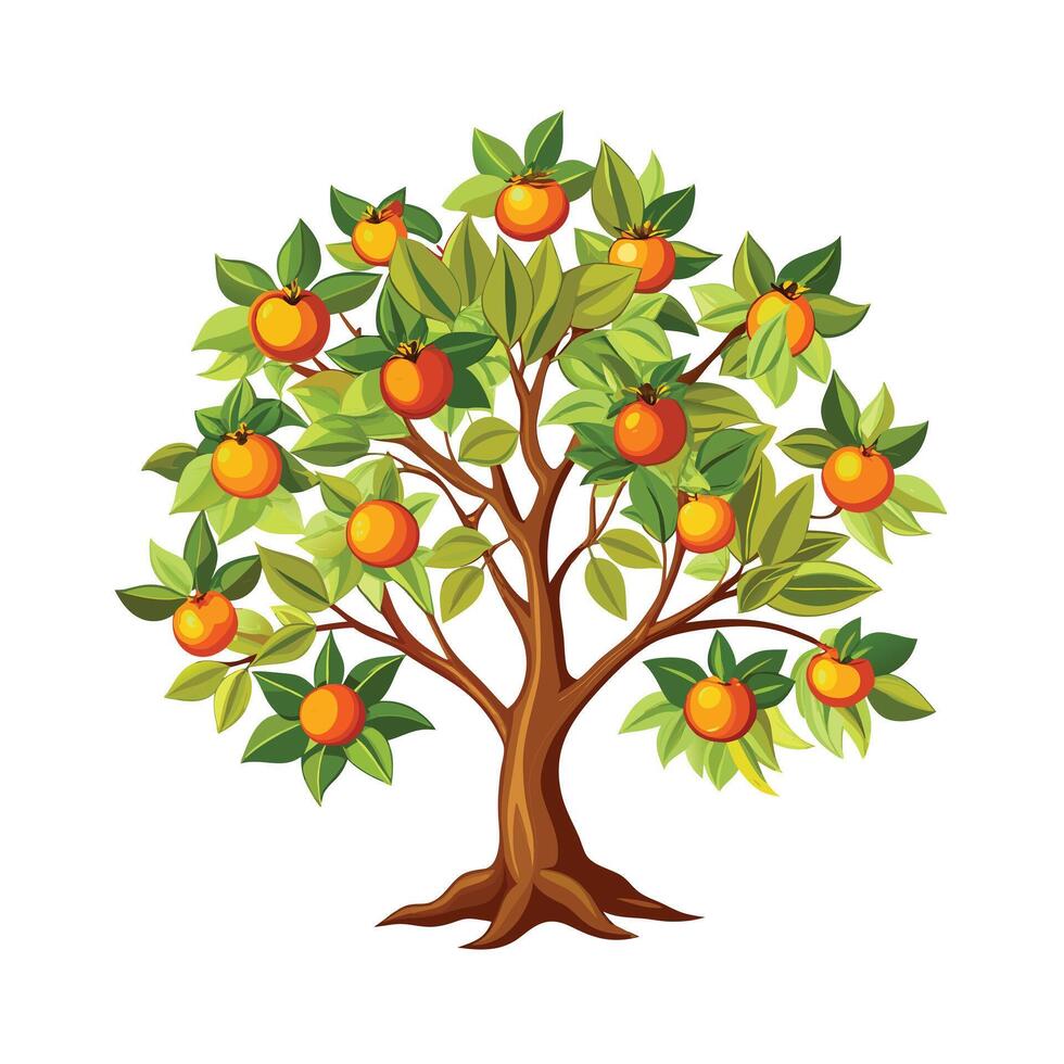 Beautiful Single Big Tree Illustration vector