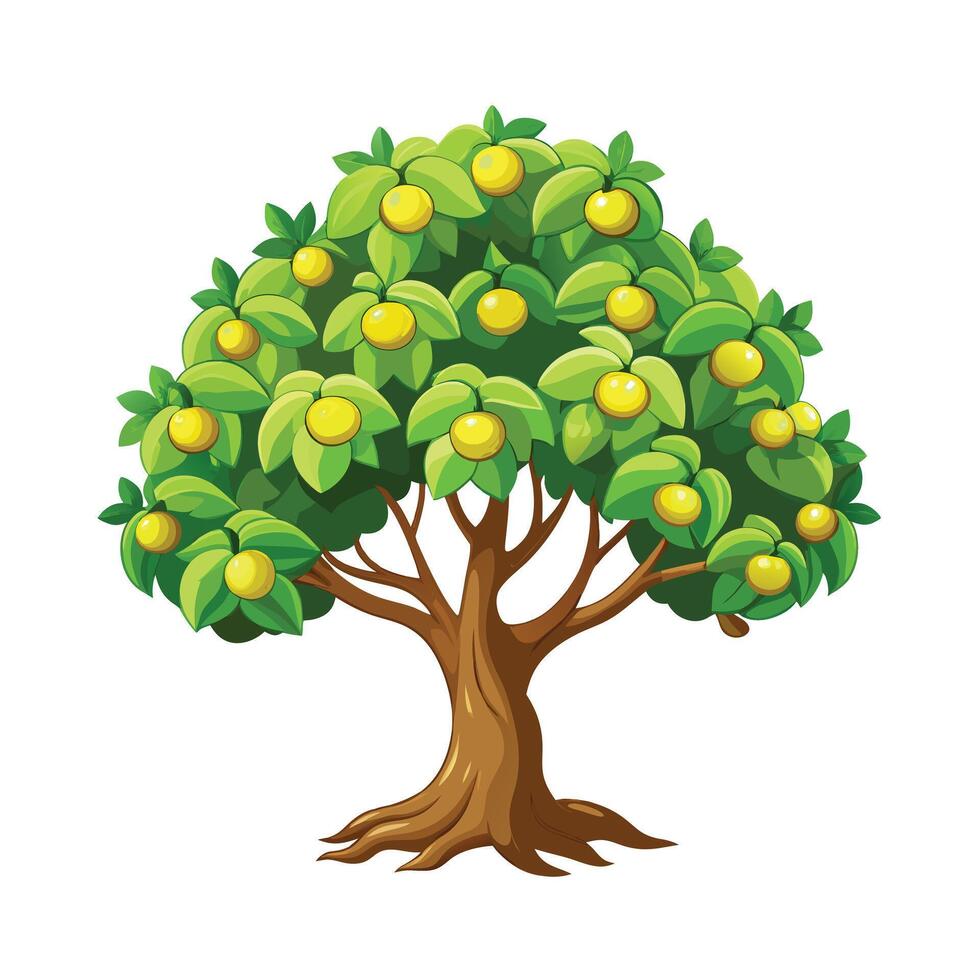Beautiful Single Big Tree Illustration vector