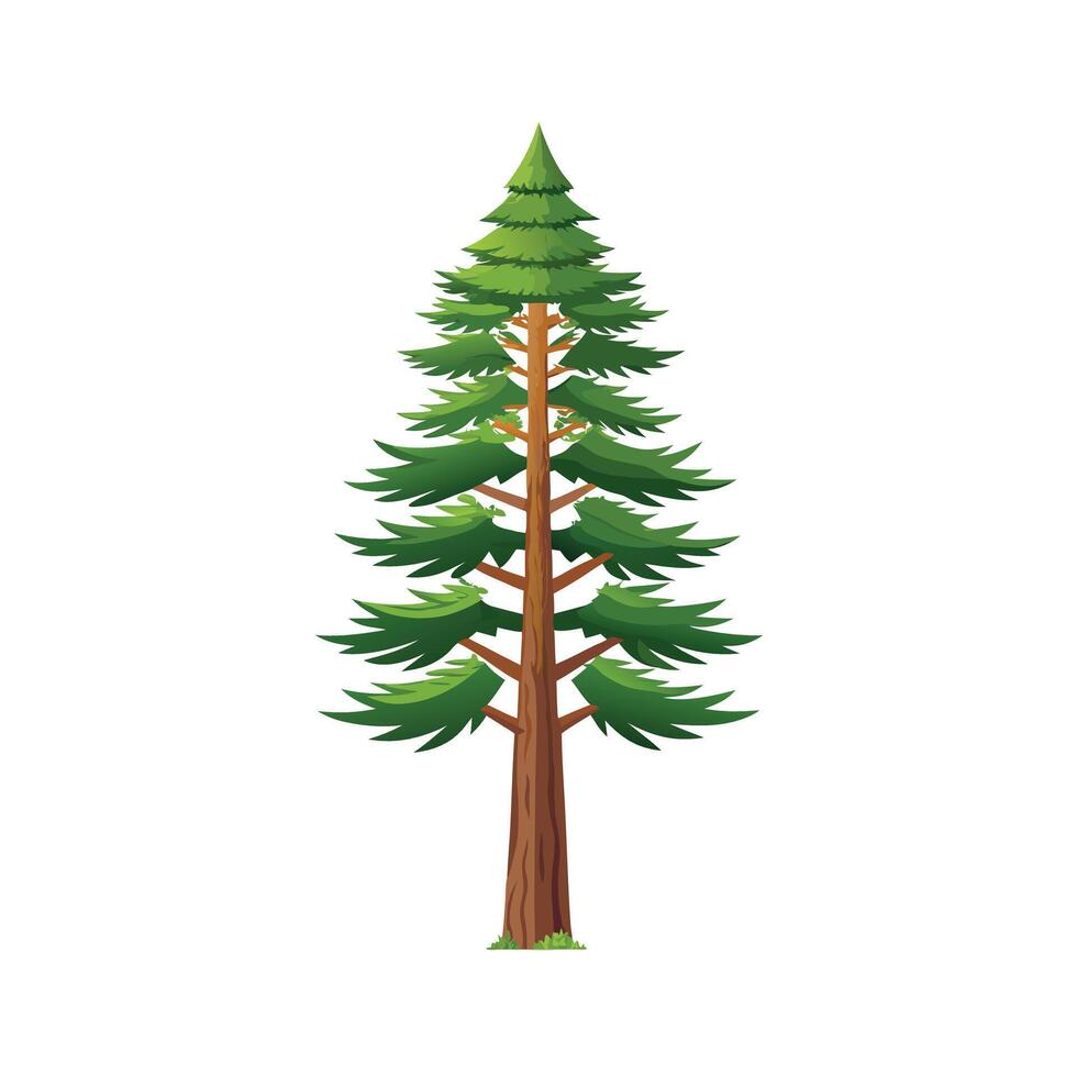 Beautiful Single Big Tree Illustration vector