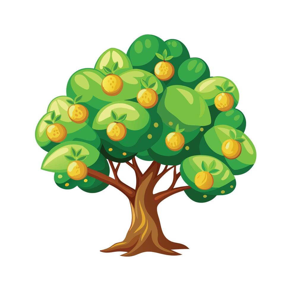 Beautiful Single Big Tree Illustration vector