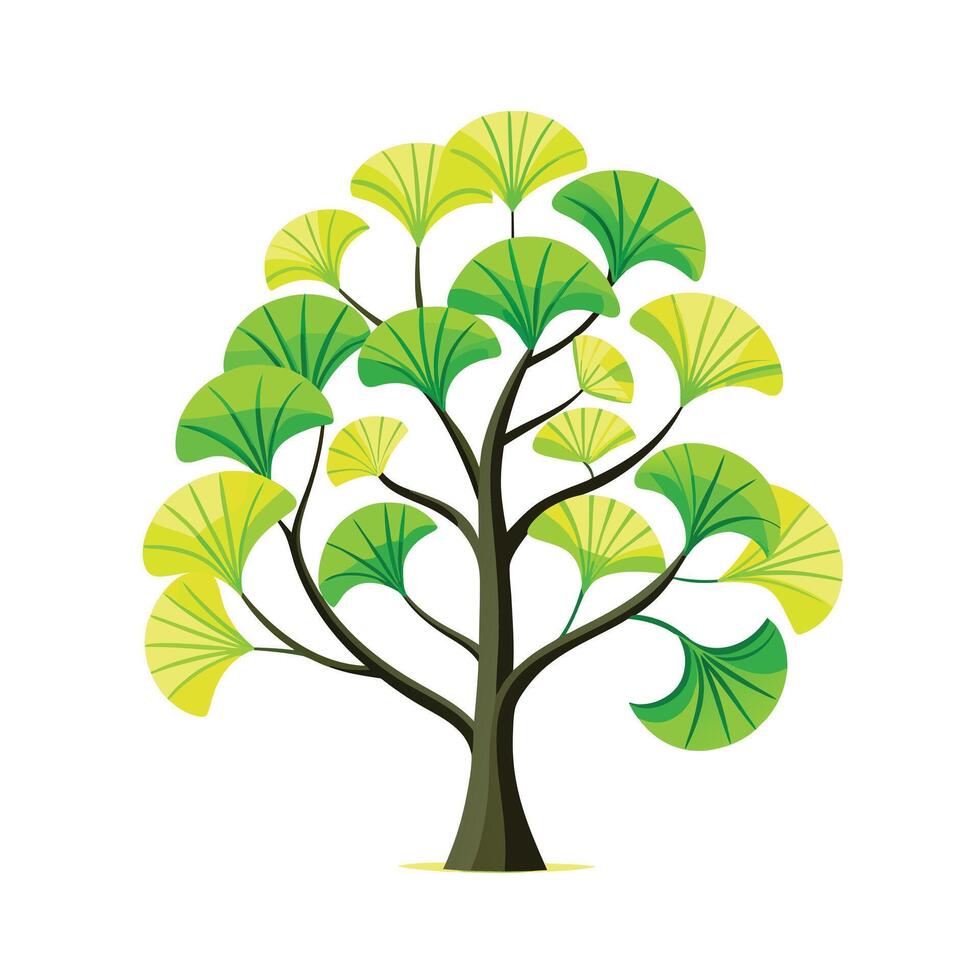 Beautiful Single Big Tree Illustration vector