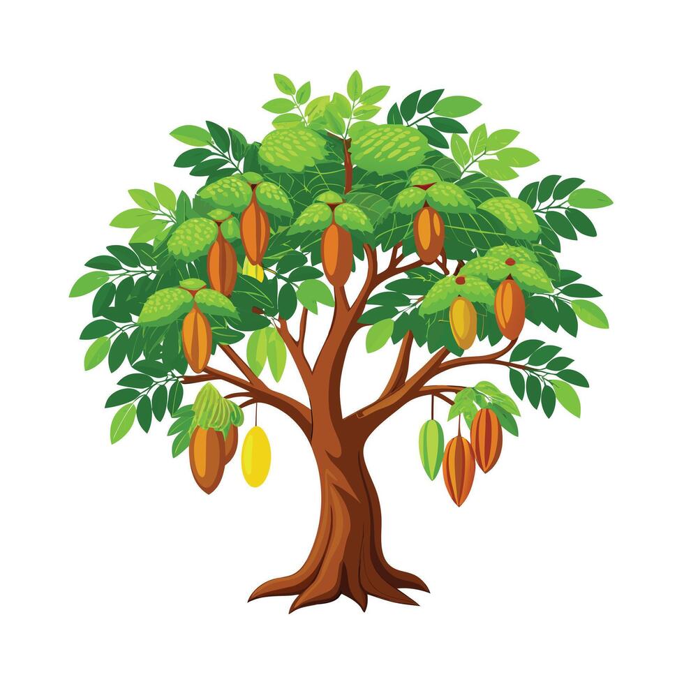 Beautiful Single Big Tree Illustration vector
