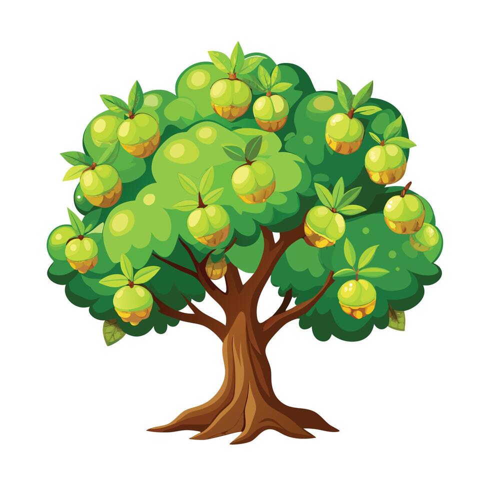 Beautiful Single Big Tree Illustration vector