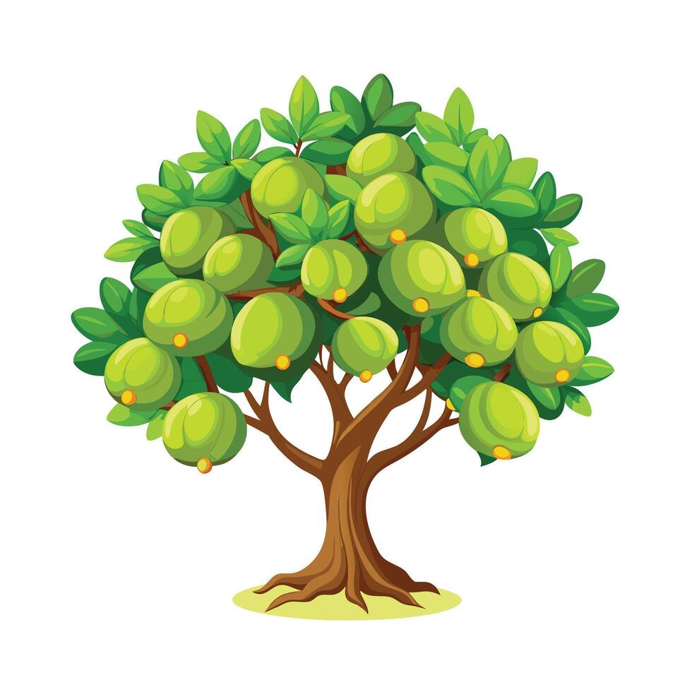 Beautiful Single Big Tree Illustration vector