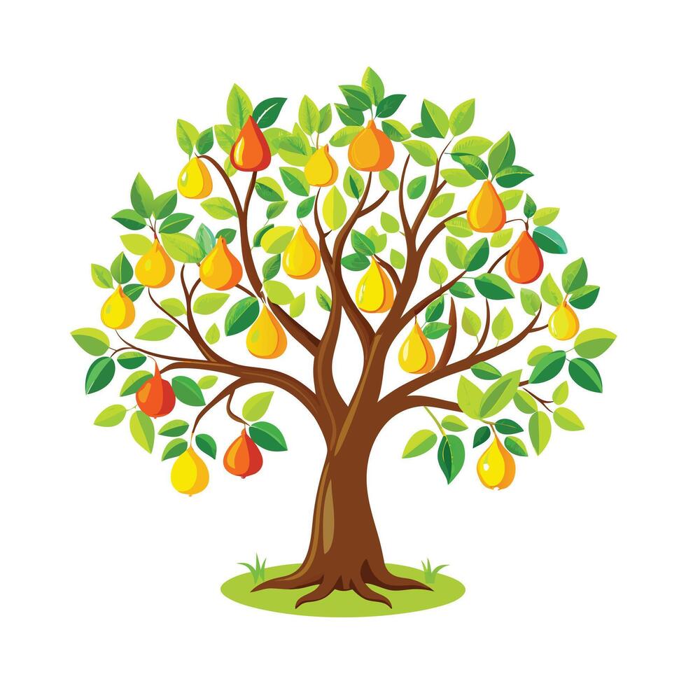 Beautiful Single Big Tree Illustration vector