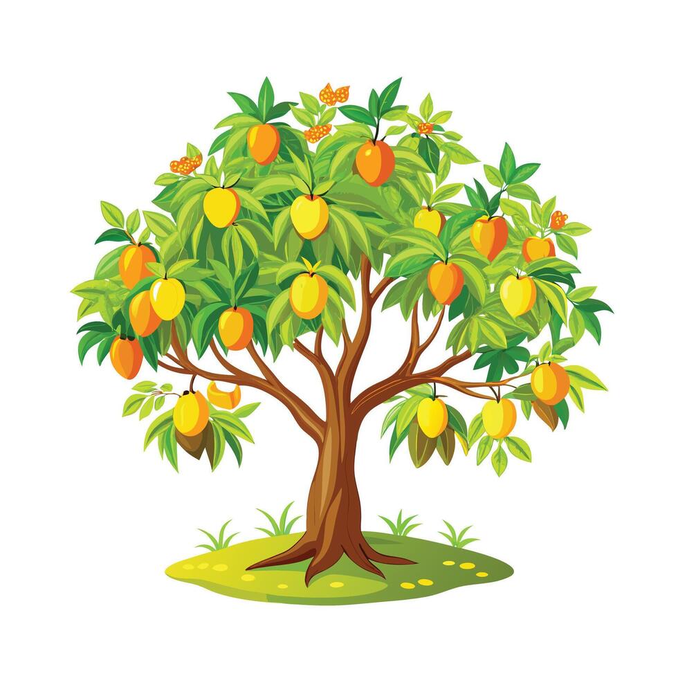 Beautiful Single Big Tree Illustration vector
