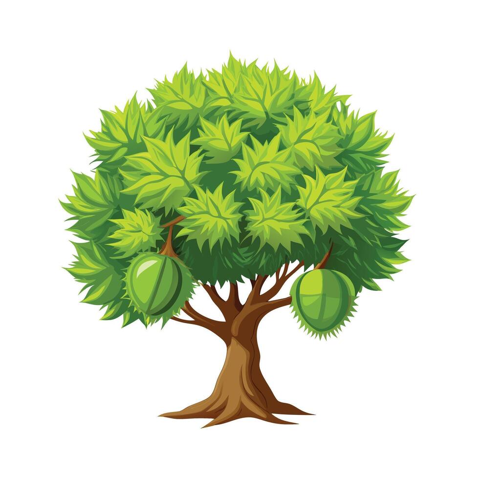 Beautiful Single Big Tree Illustration vector