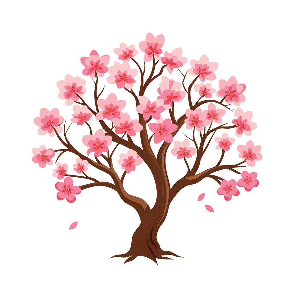 Beautiful Single Big Tree Illustration vector