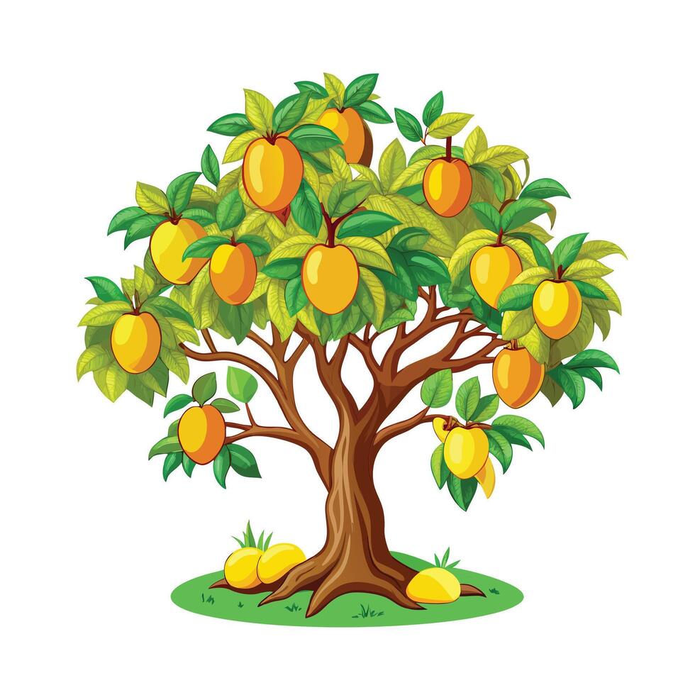 Beautiful Single Big Tree Illustration vector