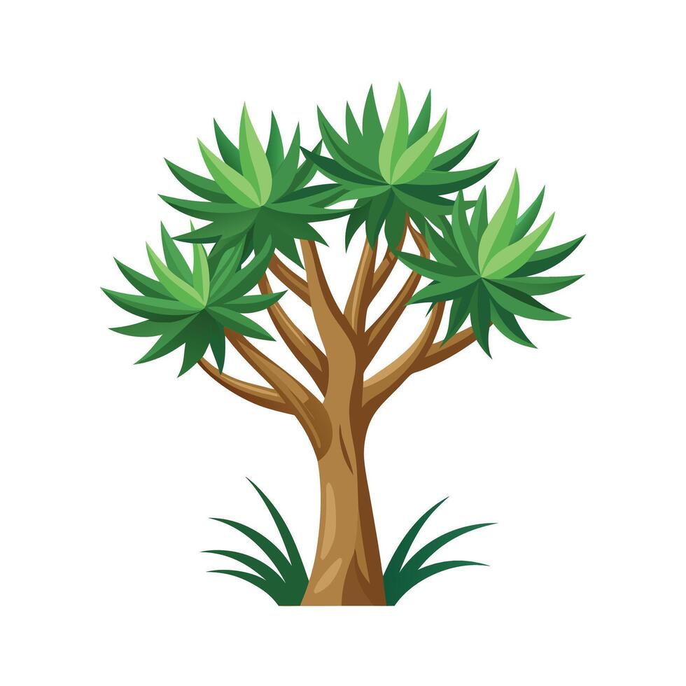 Beautiful Single Big Tree Illustration vector