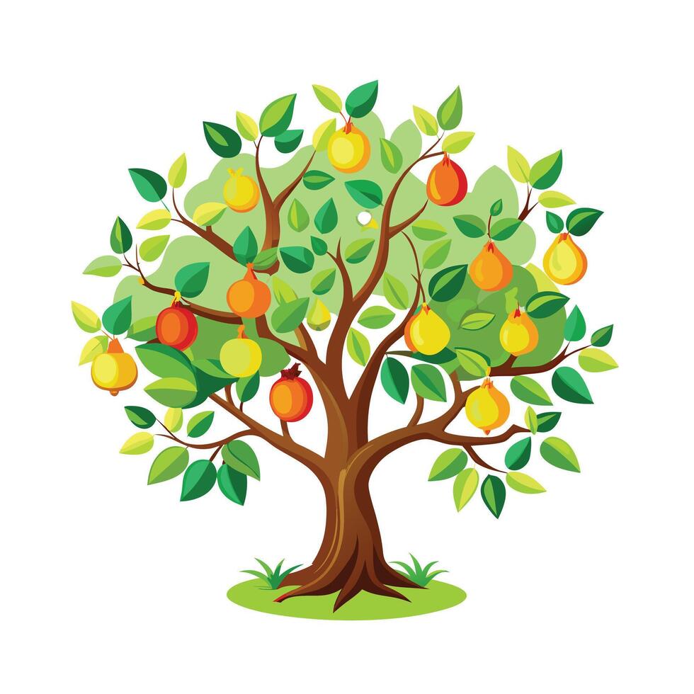Beautiful Single Big Tree Illustration vector
